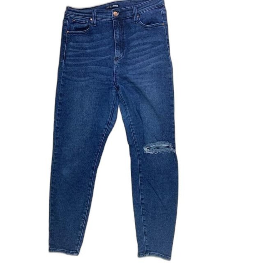Fashion Nova Size 13 31 Womens Ankle Jeans Stretch Dark Wash High Rise